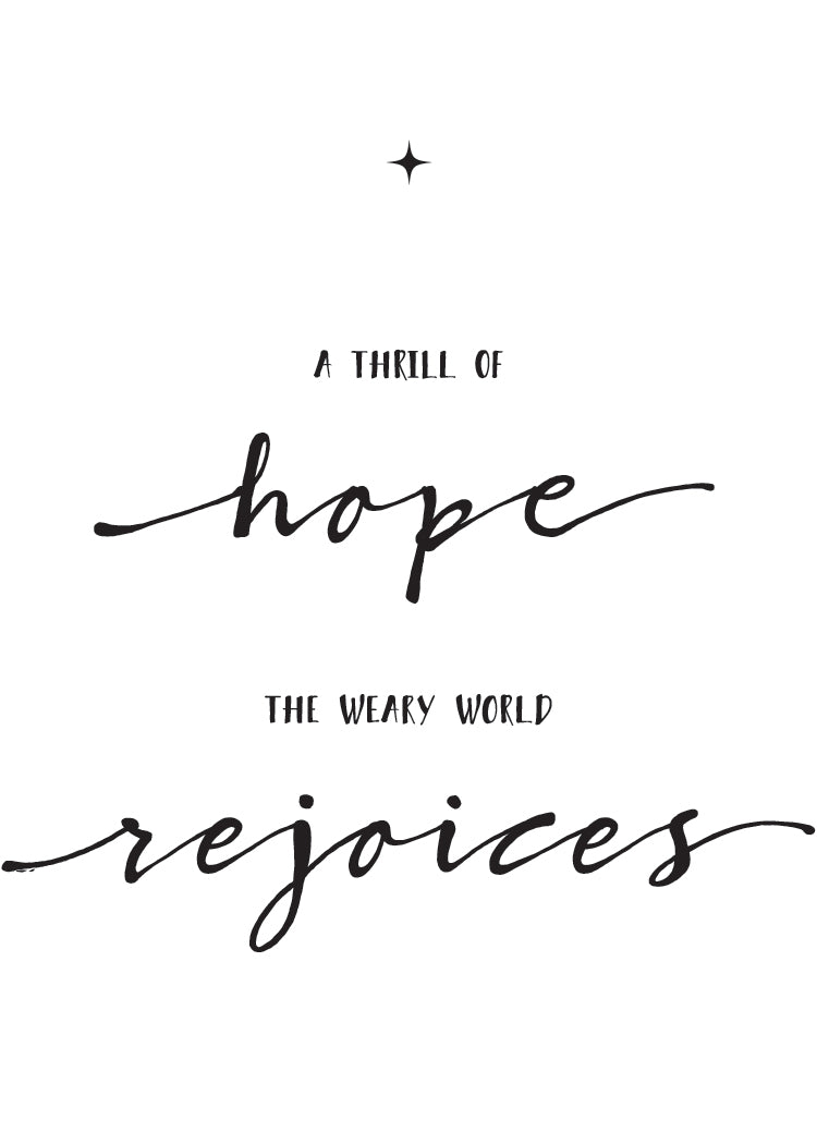 Thrill of Hope Christmas Print